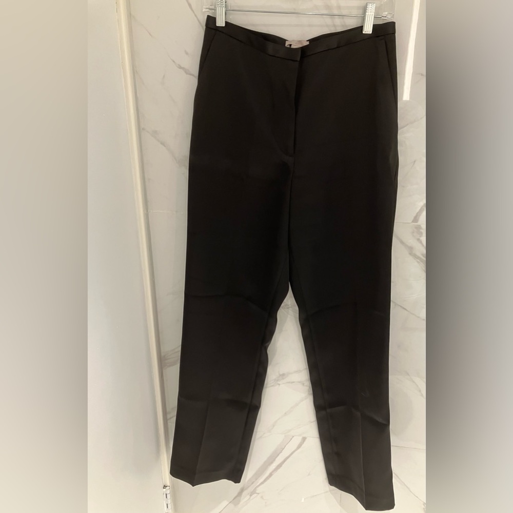 H&M Black Satin Pants - Size 6